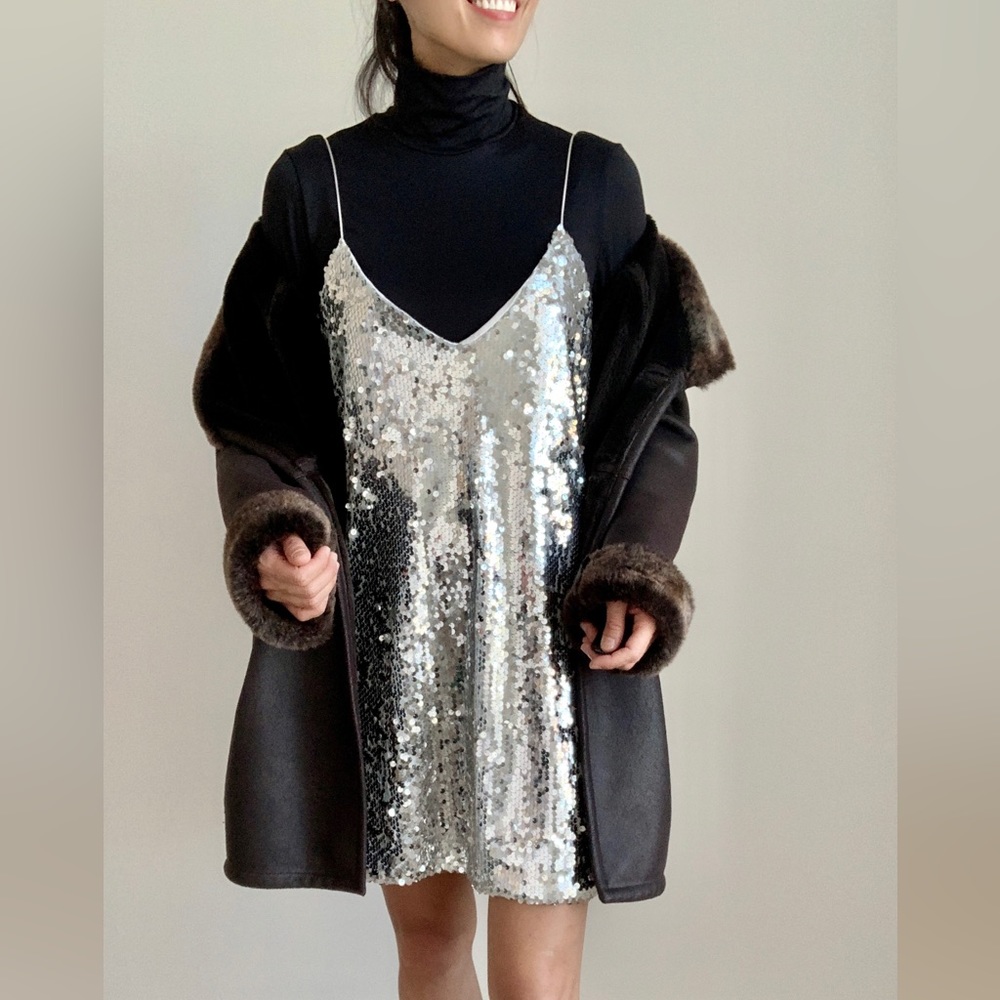PARTY SEQUINS SLIP MINI DRESS - Picture 3 of 8